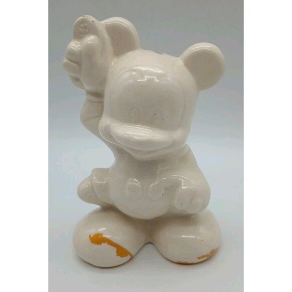 Vtg Mickey Mouse Ceramic Bank Leeds Disney - Picture 1 of 6